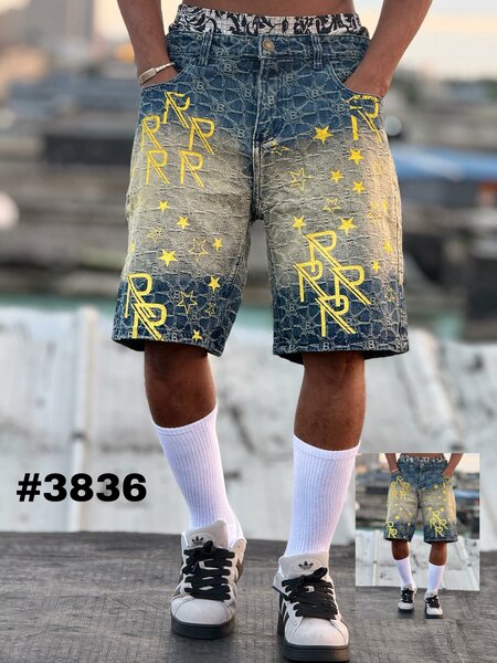 Shorts en jean graphique tendance