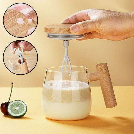 Automatic mixing glass cup