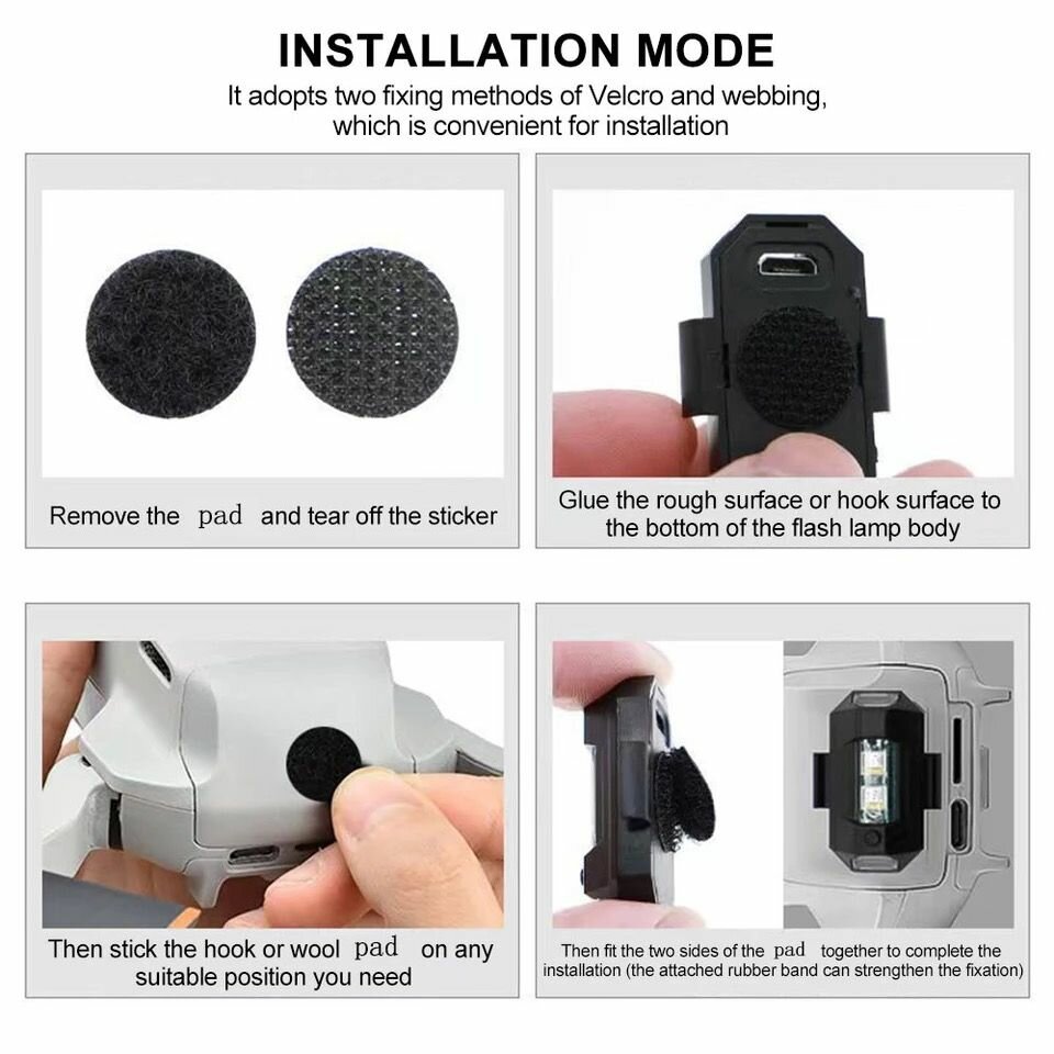 2 Pcs Universal Led Aircraft Strobe Lights Anti Collision Wa