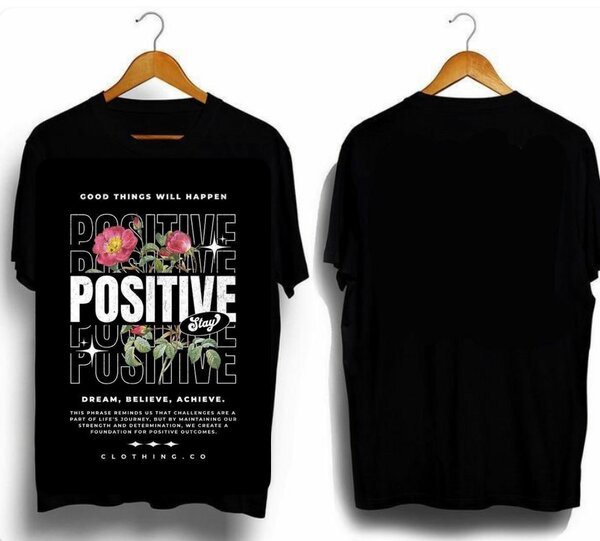 T-shirt à message positif
