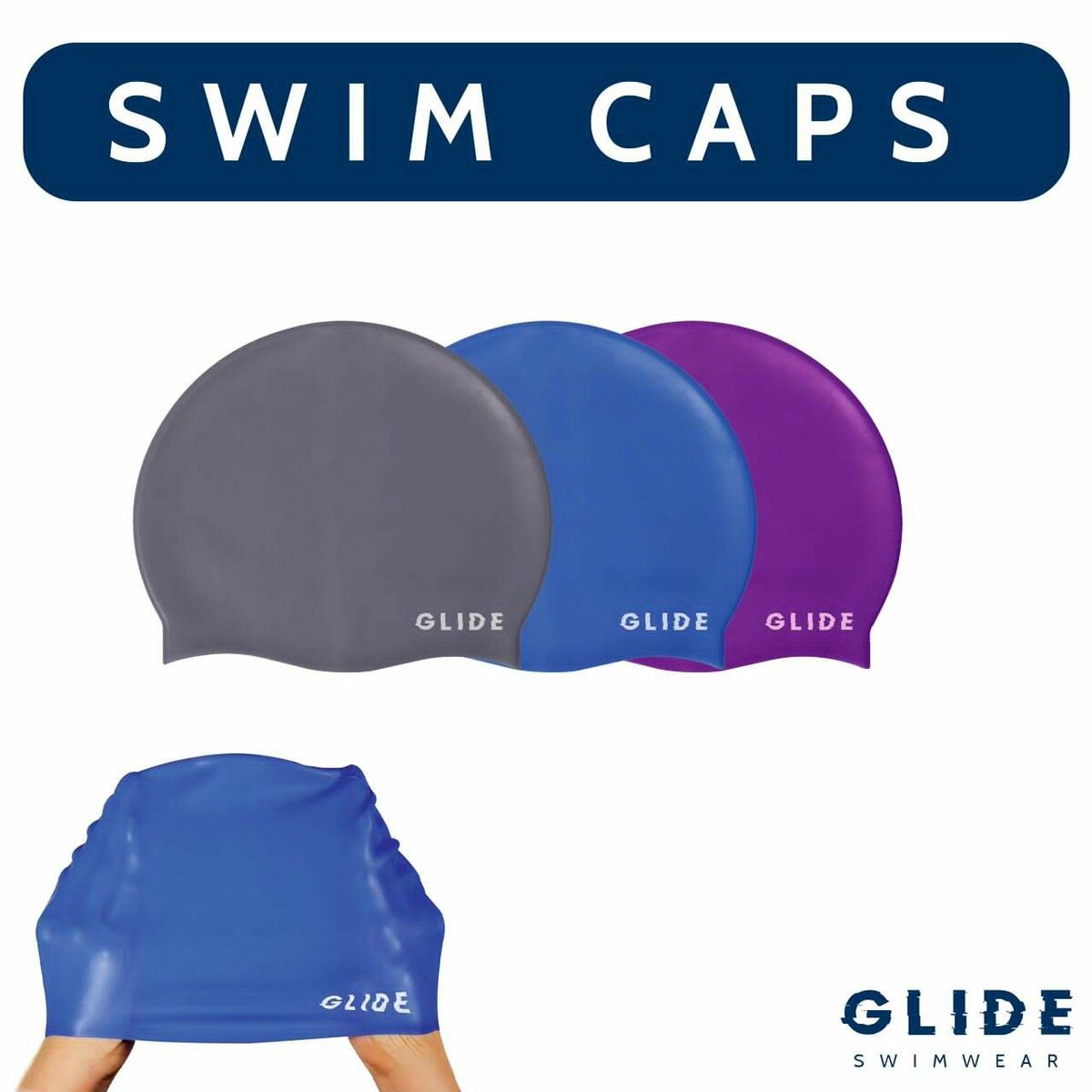 SILICONE SWIMMING CAP FOR KIDS AND ADULTS
