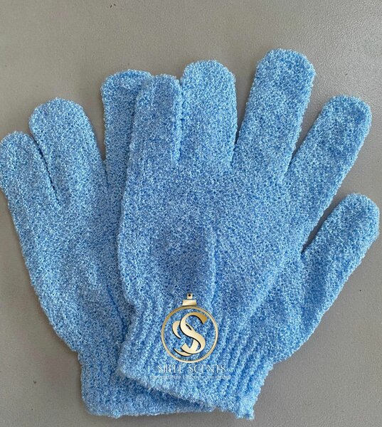 Gants exfoliants en fibres douces
