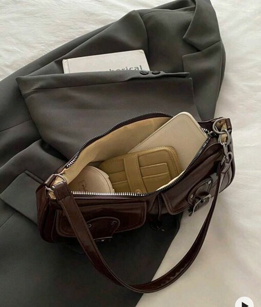 Sac bandoulière marron chic