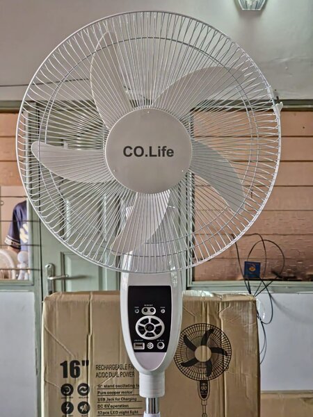 Solar rechargeable fan