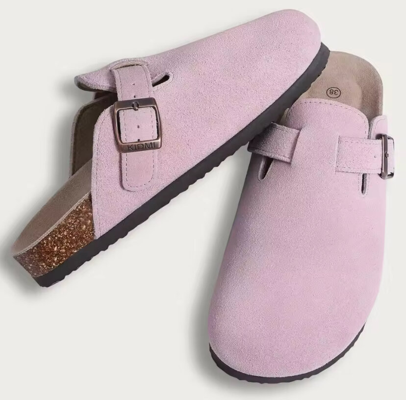 Mules en suédine confortables