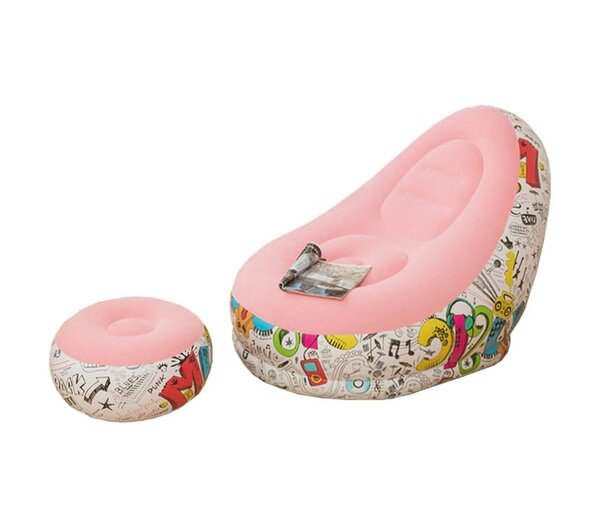 Fauteuil et Pouf Gonflables Colorés
