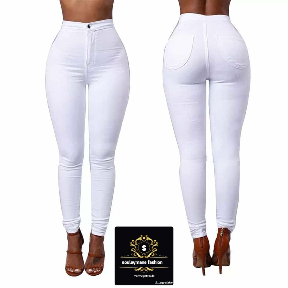 Jeans taille haute femme