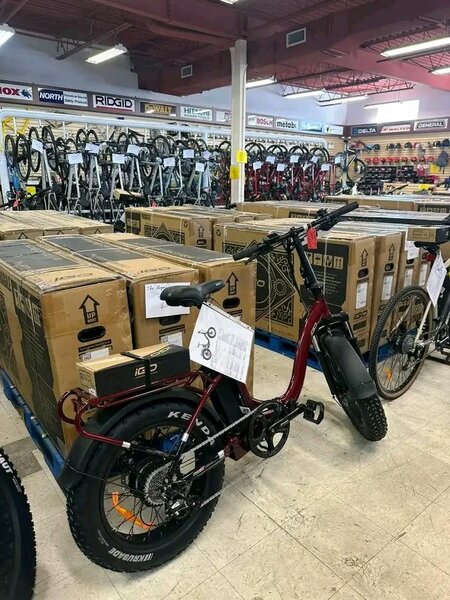 Vélo électrique pliant rouge KEYDE