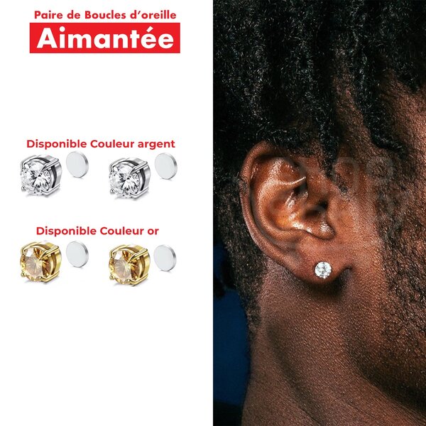 Boucles d'oreilles magnétiques stylées