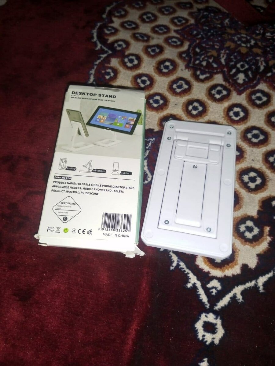 Foldrable Mobile & tablet desktop stand _ Adjustable & Porta