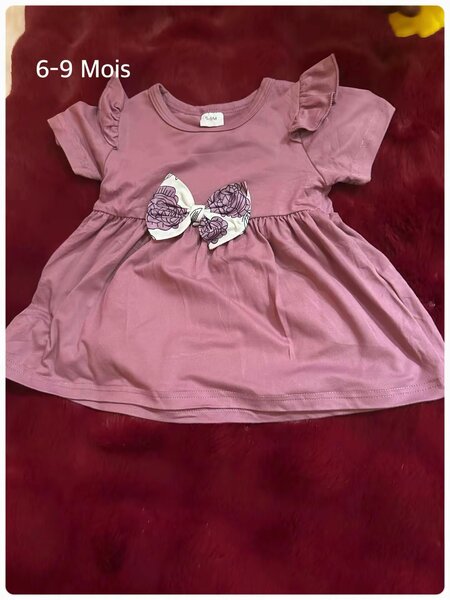 Ensemble bébé fille : robe et culotte