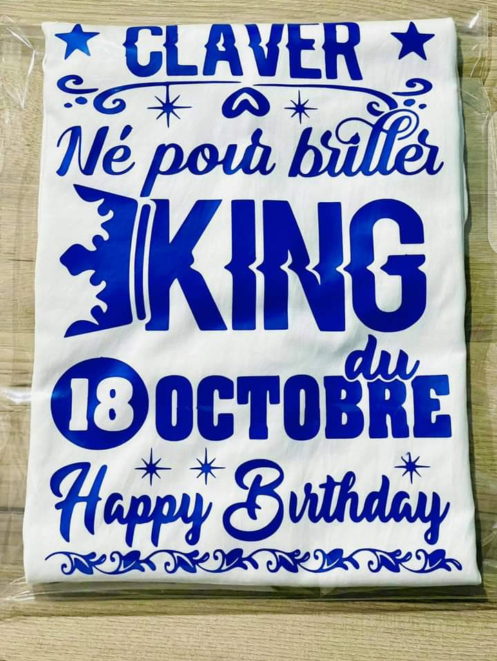 T-shirts personnalisés anniversaire