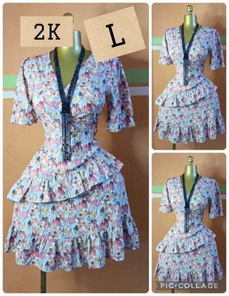 Robe à volants florale