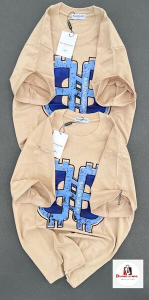 T-shirt unisexe beige imprimé