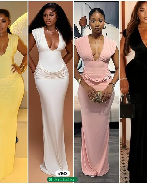 Robe longue en soie pour femmes