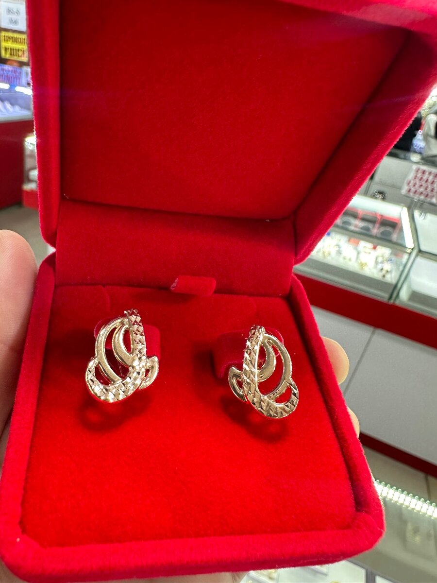 Серьги Россия 585 пробы