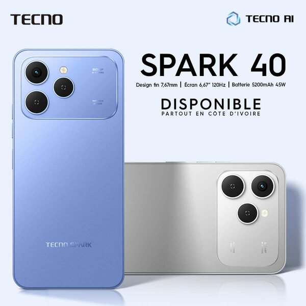 Tecno Spark 40 - Smartphone 6,67'' 120Hz - 5200mAh