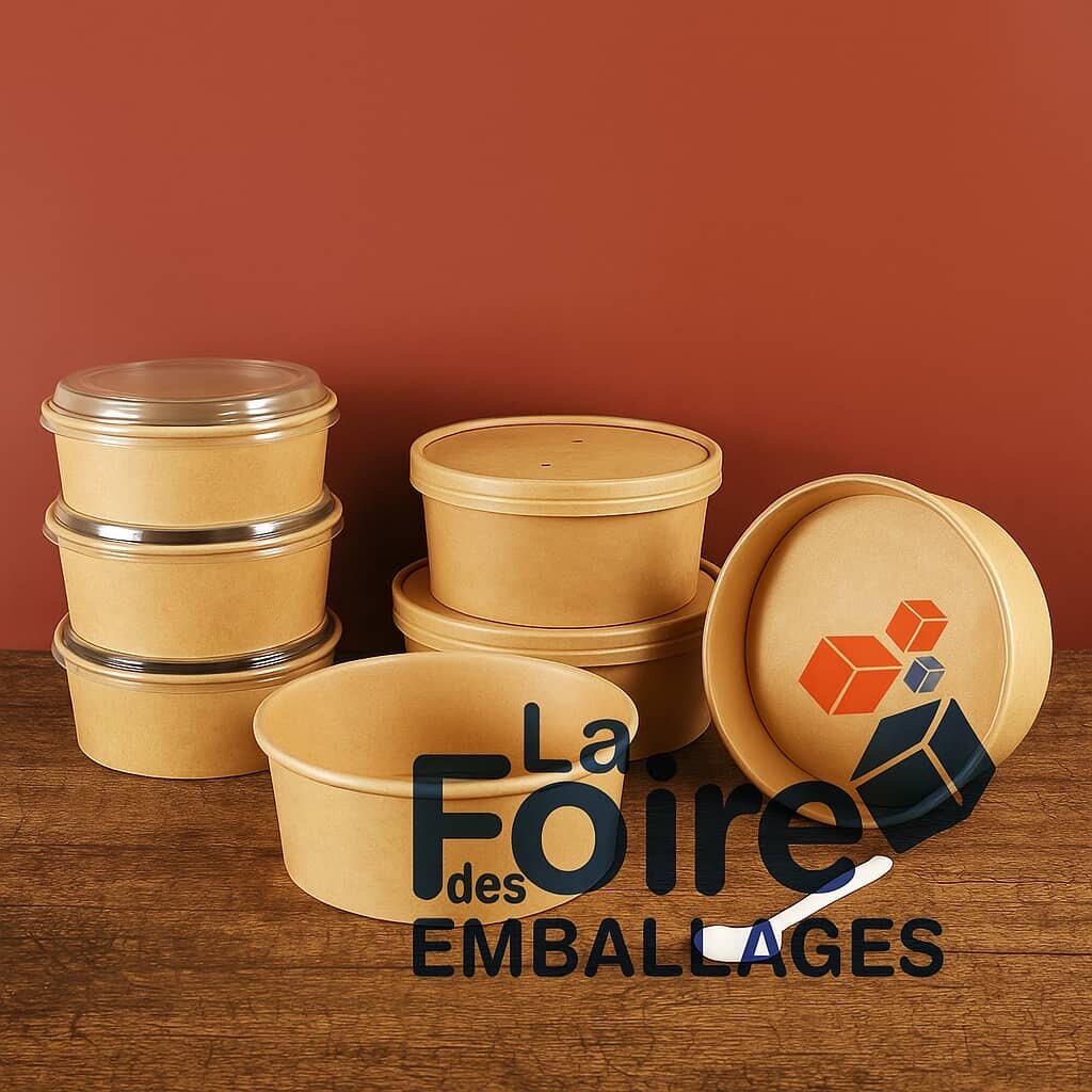 Pots en carton avec couvercles