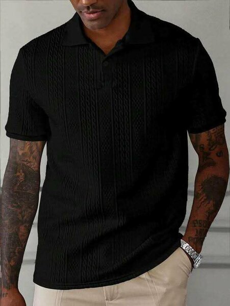 Polo homme noir élégant
