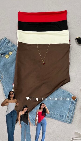 Crop top asymétrique