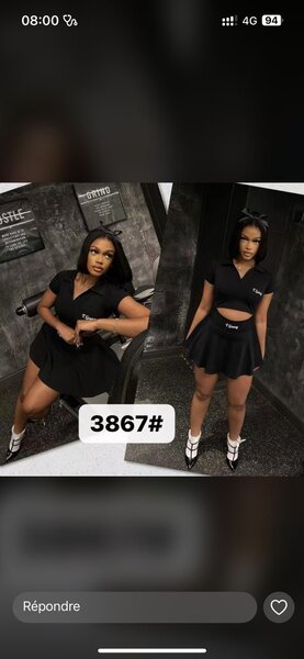 Ensemble court moulant femme