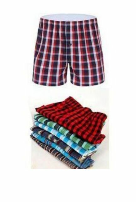 Boxers en coton à carreaux