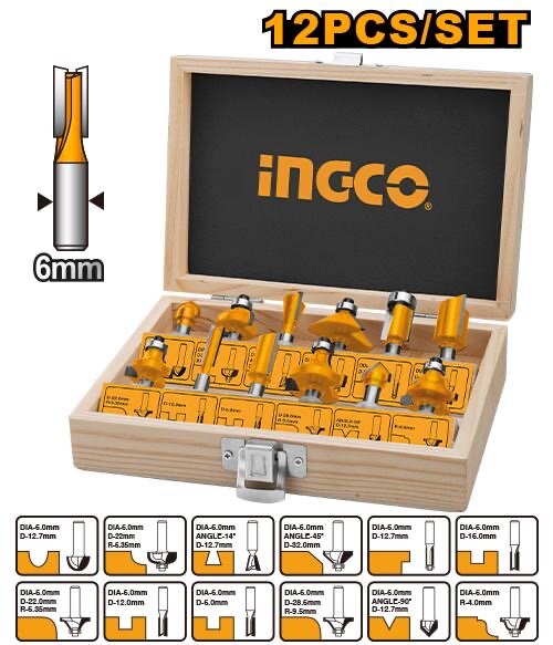 Set de Fraises à Bois 12 Pcs