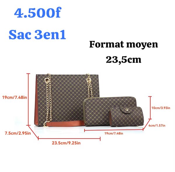 Sac 3 en 1 Moyen Luxe