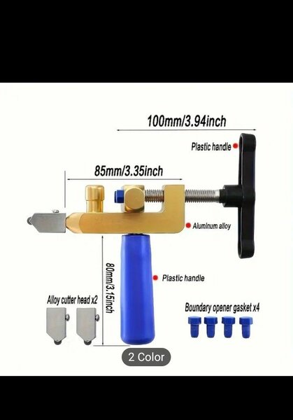 Two-in-one Glass Tile Cutter, Hand Grip Free delivery