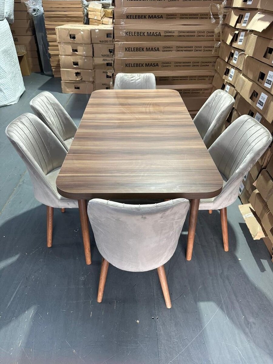 Table à manger en bois 6 places