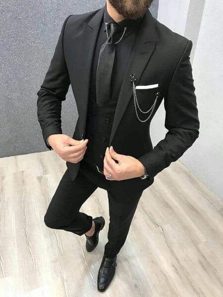 black men's  suit