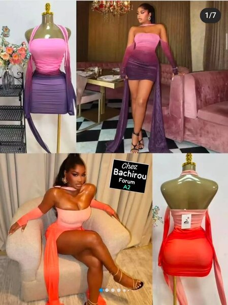 Robe bustier dégradée sexy