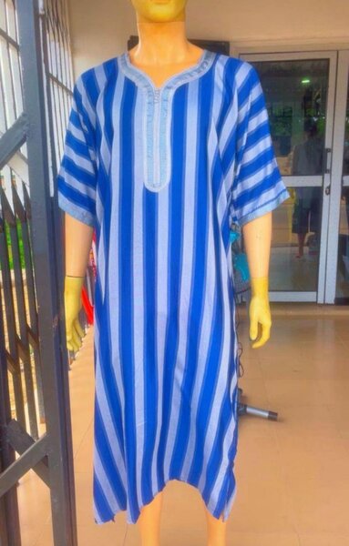 Robe africaine bleu et blanc homme