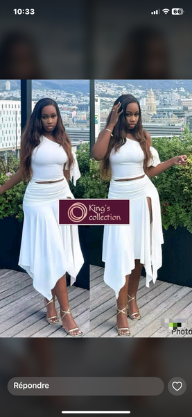 Élégante robe blanche été