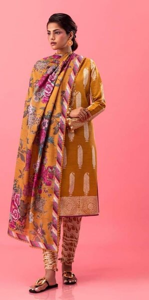 3 piece unstitched khaddar suits.