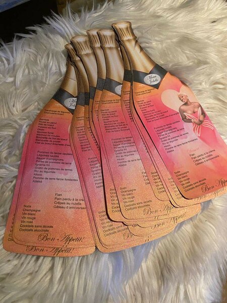 Cartes menu artistique