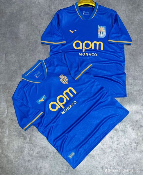 Maillot de Football Monaco Bleu