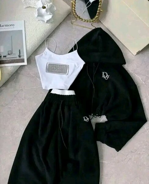 Ensemble de sport femme Dior noir et blanc