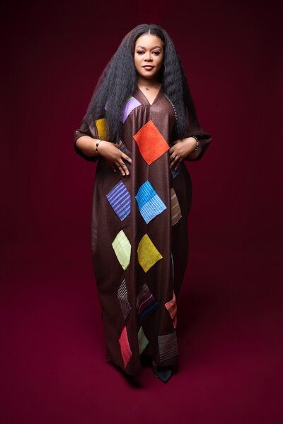 Robe multicolore élégante