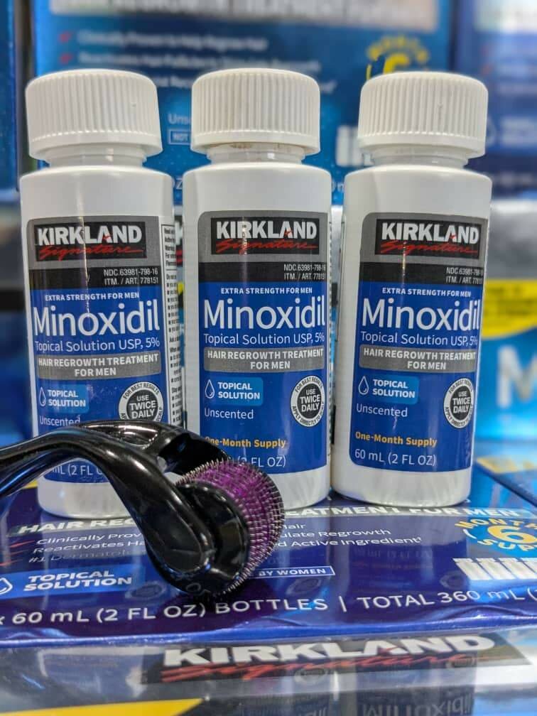 Minoxidil 5% + der-ma-roller