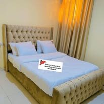 custom made bed with a high base