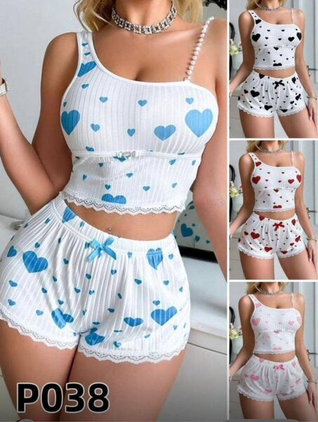 Ensemble Pyjama Femme Coeurs