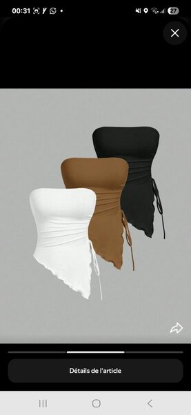 Tops Bustier pour Femme