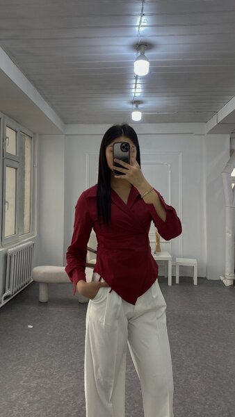 Приталенный рубашка