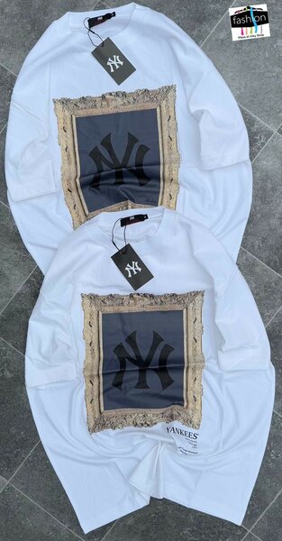 T-shirt blanc design cadre