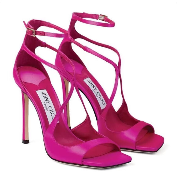 Sandales à talons fuchsia élégantes