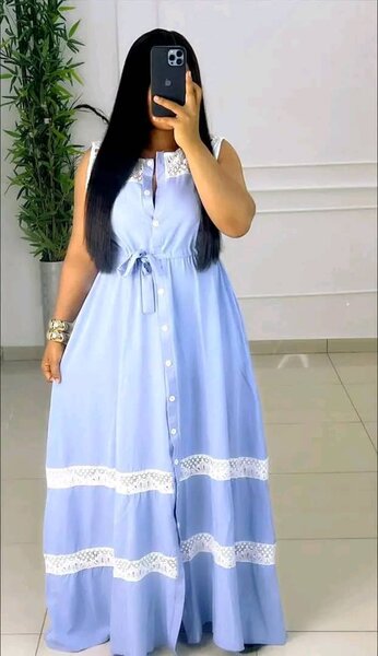 Robe Maxi Bleue Bohème