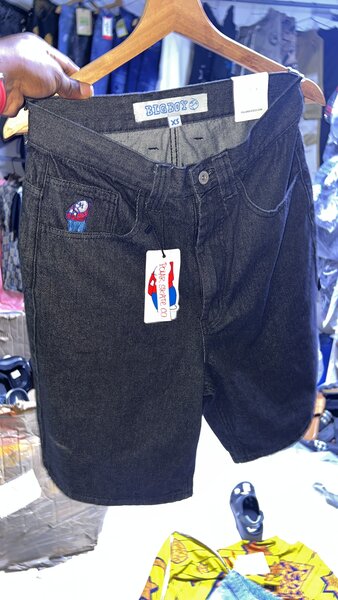 Men's Black Denim Shorts