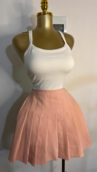 Jupe Plissée Rose Élégante