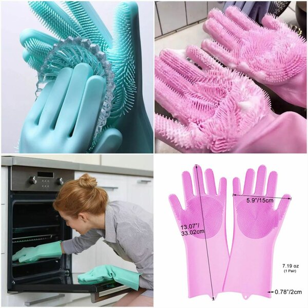 Silicone washing gloves